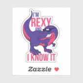 Funny Cool T-Rex Rexy en ik ken het Dinosaur Sticker (Vel)