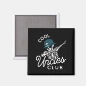 Funny Cool Uncles Club Shirt Funny Skeleton Uncle Magneet (Voorkant / Achterkant)