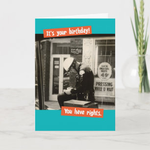 Funny Cop Birthday Rights Kaart