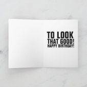 FUNNY COP POLICEMAN CARTES D'ANNIVERSAIRE (Intérieur)