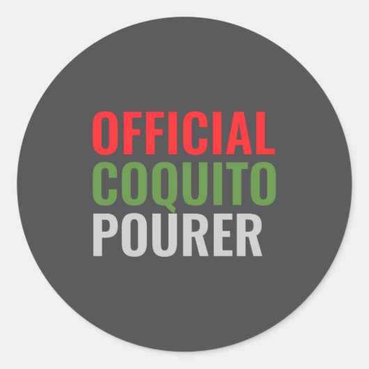 Funny Coquito Ronde Sticker (Voorkant)