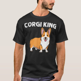 Funny Corgi Art for Men Dad Welsh Corgi Dog Animal T-shirt