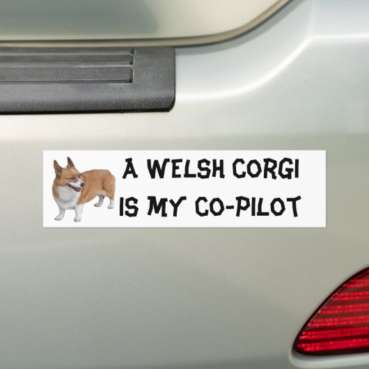 Funny Corgi Bumpersticker (Op auto)