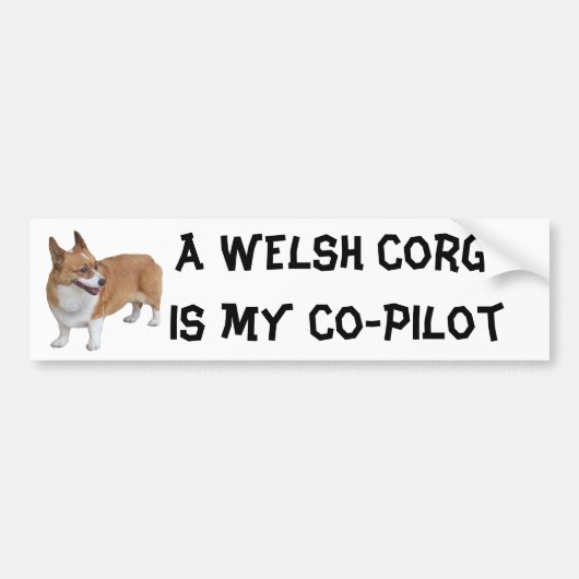 Funny Corgi Bumpersticker (Voorkant)