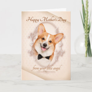 Funny Corgi carte de fête des mères