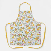 Funny Corgi Dog Floral Schort (Voorkant)