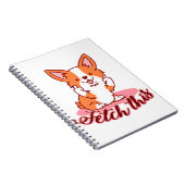 Funny Corgi Dog Middle Finger Fetch Notitieboek (Rechterzijde)