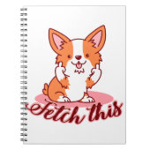 Funny Corgi Dog Middle Finger Fetch Notitieboek (Voorkant)