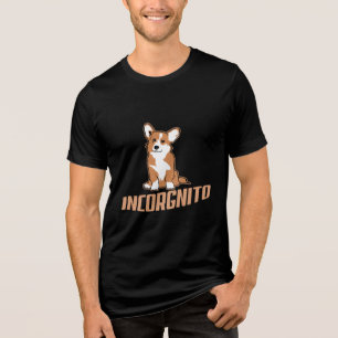 Funny Corgi Incognito Dog Eigenaar Tri-Blend Shirt