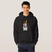 Funny Corgi Kerstmis Hoodie (Voorkant volledig)