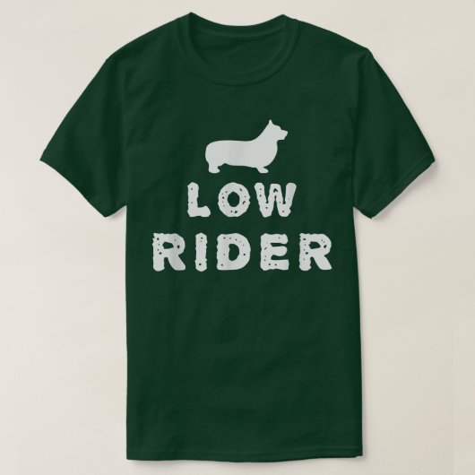 Funny Corgi Low Rider T-shirt (Design voorkant)