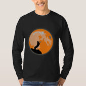 Funny Corgi Moon Funny Halloween Dog T-shirt (Voorkant)
