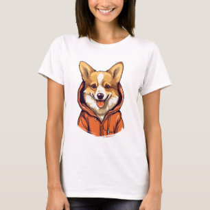 Funny Corgi portant le Sweat - shirt à capuche