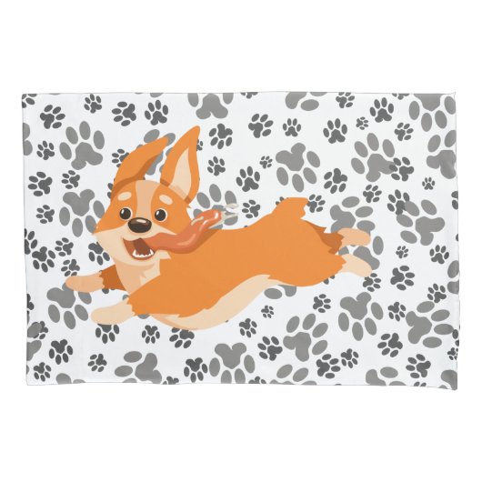 Funny Corgi Puppy Dog Kussensloop (Voorkant)
