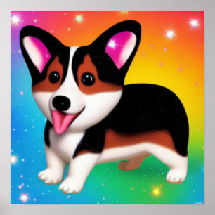Funny Corgi Puppy Dog Poster