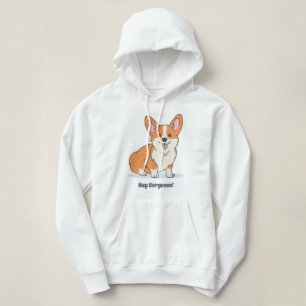 Funny Corgi Puppy - Hey Corgood Dog Illustratie Hoodie