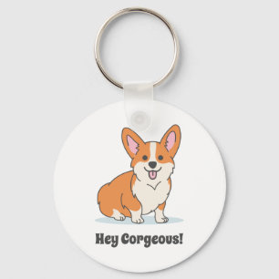 Funny Corgi Puppy - Hey Cornap Sleutelhanger
