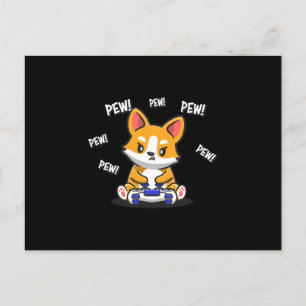 Funny Corgi-spelgame Aankondigingskaart