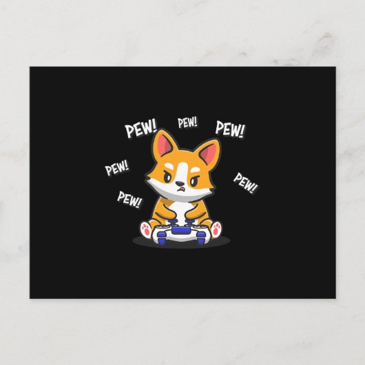 Funny Corgi-spelgame Aankondigingskaart (Voorkant)