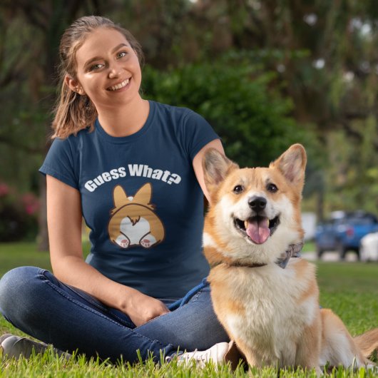 Funny Corgis raad wat Corgi Butt T-shirt