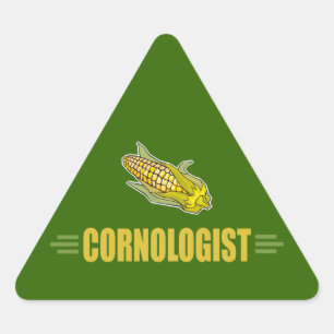 Funny Corn Driehoek Sticker