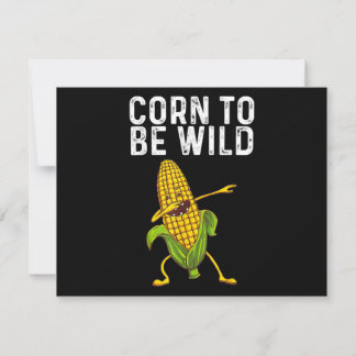 Funny Corn Gift for Men Women Corn On The Cob Cost Kaart
