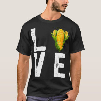 Funny Corn Love Farmer Farming Corn Lover Summer C T-shirt
