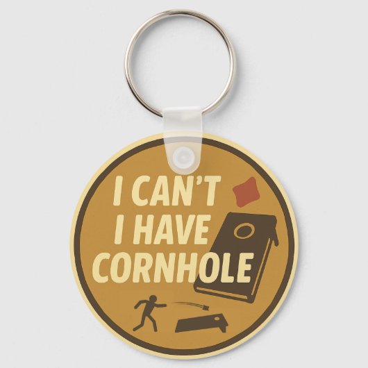 Funny Cornhole Game Enthusiast Graphic Sleutelhanger (Voorkant)