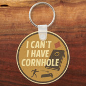 Funny Cornhole Game Enthusiast Graphic Sleutelhanger (Voorkant)