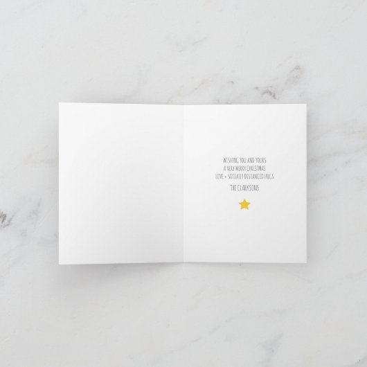 Funny Coronavirus 2020 Christmas Tree Feestdagen Kaart (Binnen)