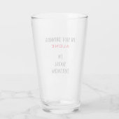 Funny Coronavirus Social Distancing Drink alleen Glas (Achterkant)