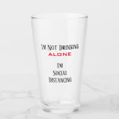 Funny Coronavirus Social Distancing Drink alleen Glas (Voorkant)