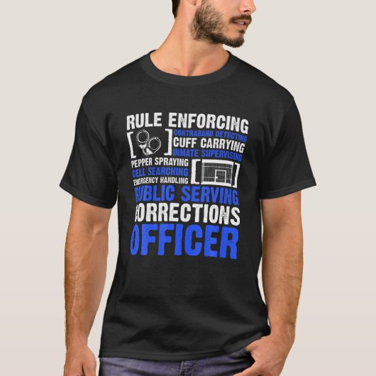 Funny Correction Officer Prison Guard Law Enforcem T-shirt (Voorkant)