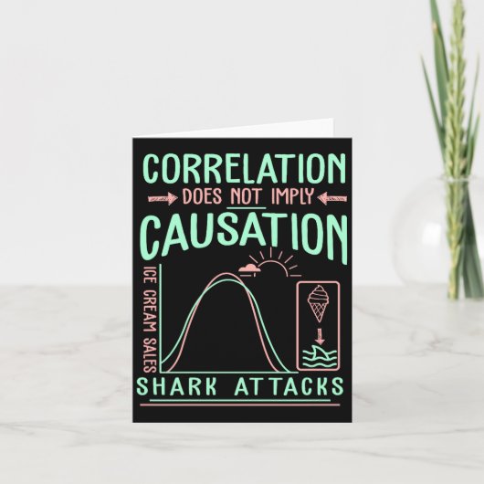 Funny Correlation Does Not Imply Causation Premium Kaart (Voorkant)