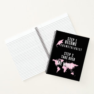 Funny Cosmetology School Afstuderen Cosmetoloog Notitieboek