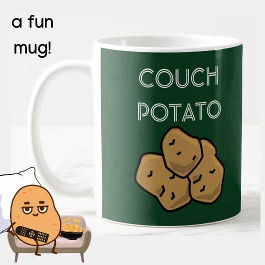 Funny "Couch Potato" Binge die de Mok van koffie b