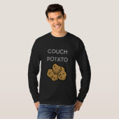 Funny "Couch Potato" Binge die T-Shirt kijkt (Voorkant volledig)