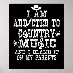 Funny Country Music Lover Gift Country Music Poster