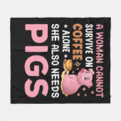 Funny Country Pig Lovers Fleece Deken (Voorkant (Horizontaal))