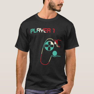 Funny Couple T-shirt Player 1 Player 2 Matching Ga