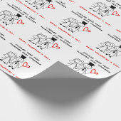 Funny Couple Valentijnsdag  Cadeaupapier (Hoek)