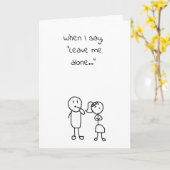 Funny Couple vecht en make-up Kaart (Gele Bloem)