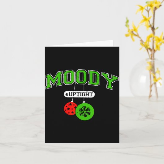 Funny Couples Christmas Merry And Bright Moody And Kaart (Gele Bloem)