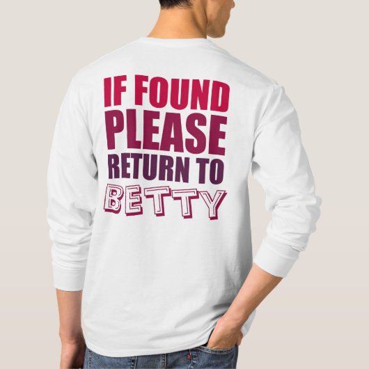 Funny Couples Shirten gepersonaliseerd T-shirt (Achterkant)