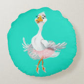 Funny Coussin rond Ballerina Canard - Vos Couleurs (Dos)