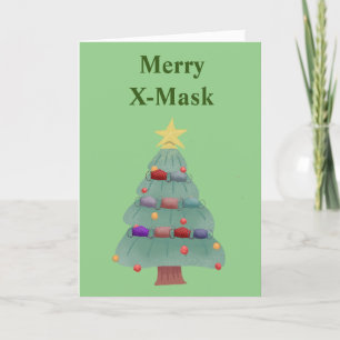 Funny Covid 2020 Merry x-mask Kerstmis Feestdagen Kaart