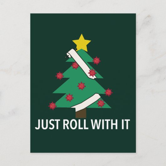 Funny Covid-kerstboompun Briefkaart (Voorkant)