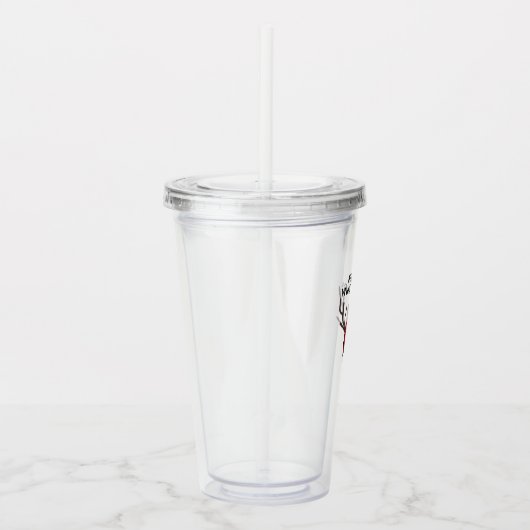 Funny Covid-kerstface Masker Reindenaam Acryl Drinkbeker (Rechts)