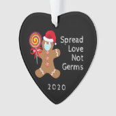 Funny Covid-kerstmis Masker Gingerbrood Man Ornament (voorkant)
