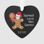 Funny Covid-kerstmis Masker Gingerbrood Man Ornament (achterkant)